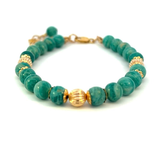 Amazonite Bracelet Green 14k GF
