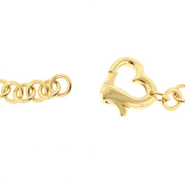 Heart Clasp Bracelet Gold