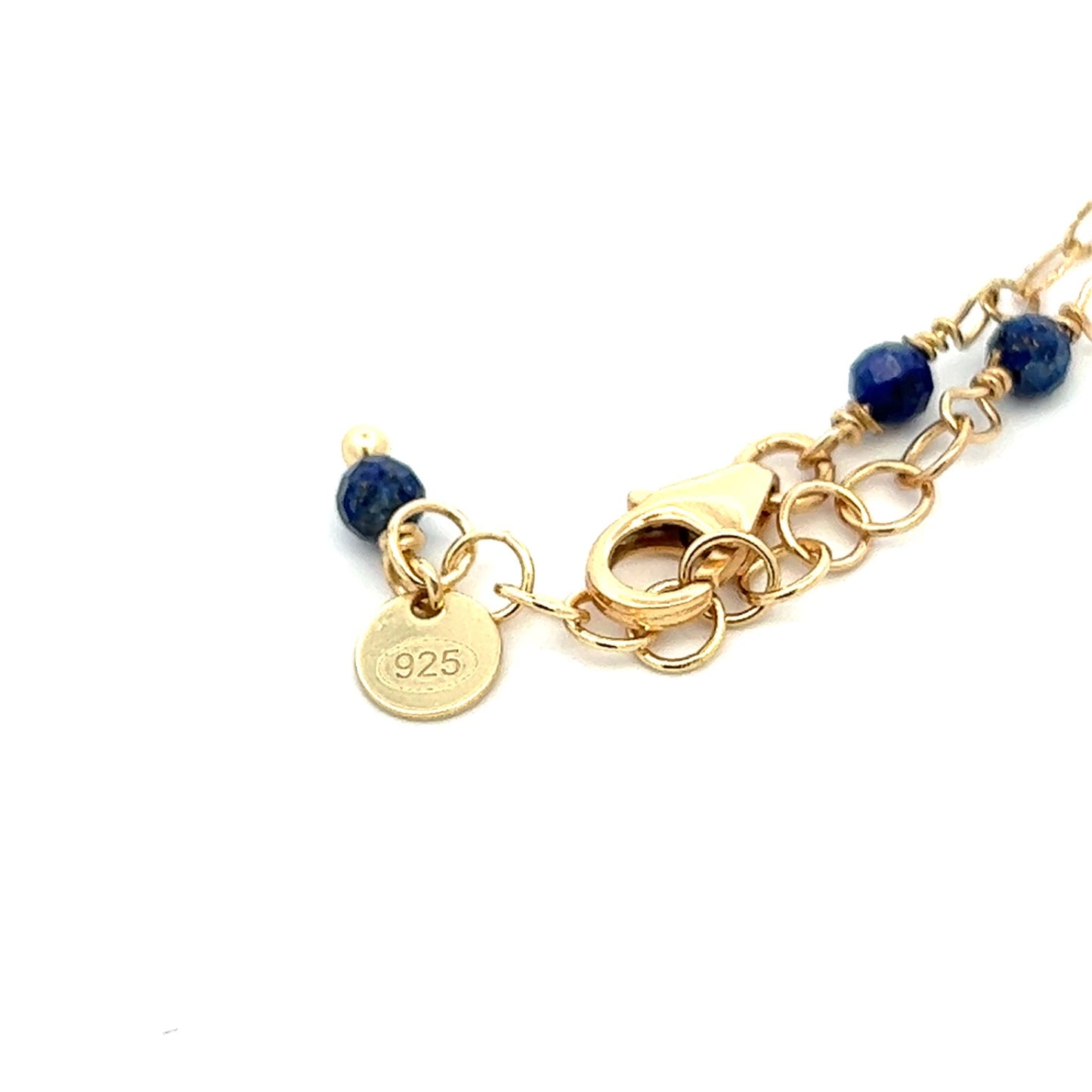 Italian Blue Lapis Necklace Gold