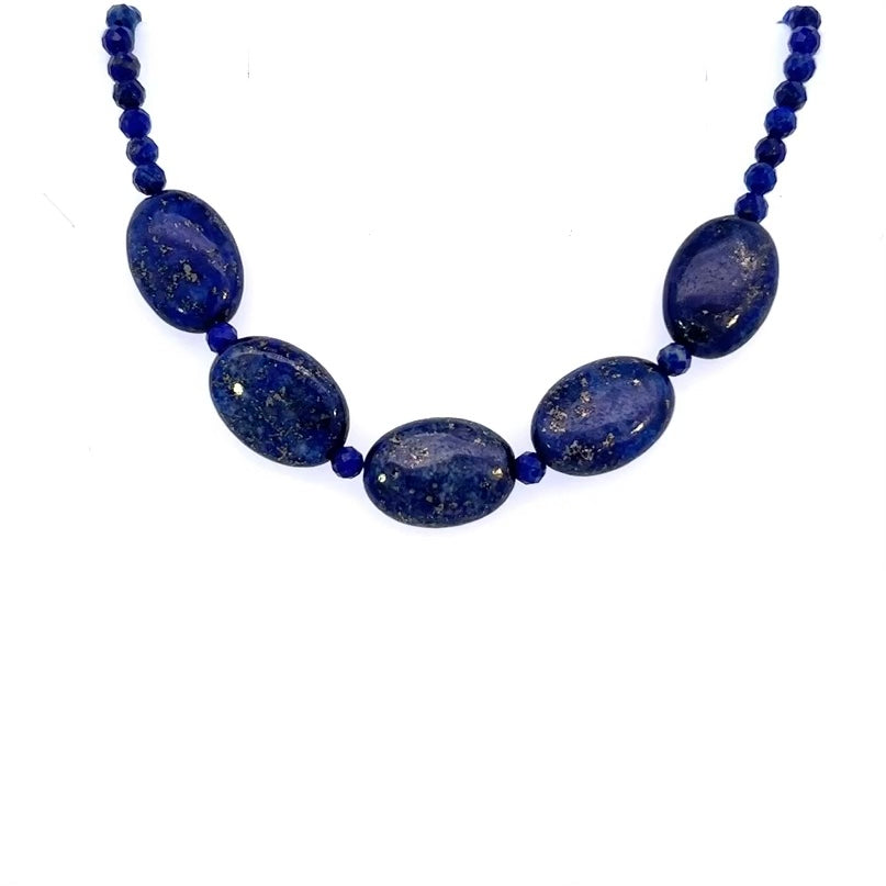 AAA Blue Lapis Lazuli Necklace 14k GF Necklace Gold