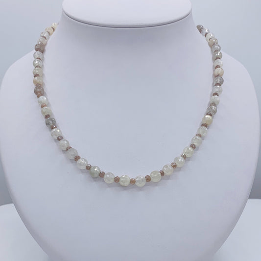 Mystic Rainbow Moonstone Necklace 14k GF