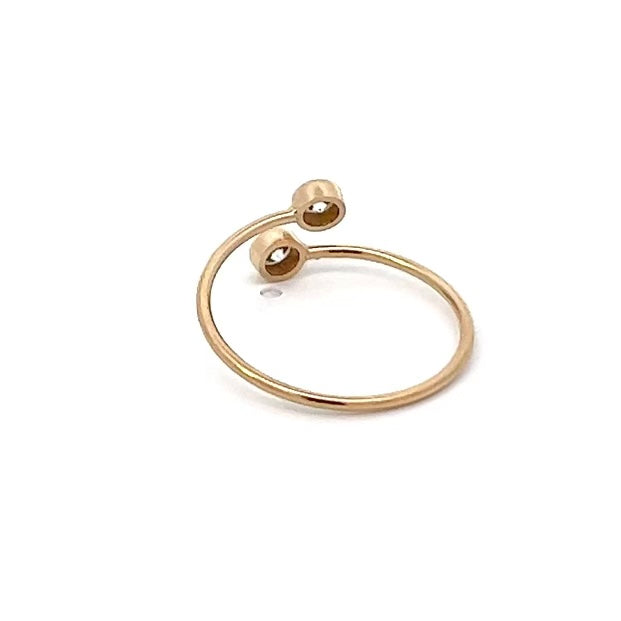 14k Gold Filled Bypass Ring with CZ