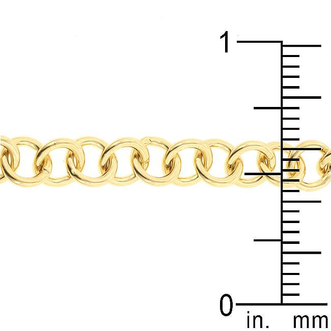 Heart Clasp Bracelet Gold