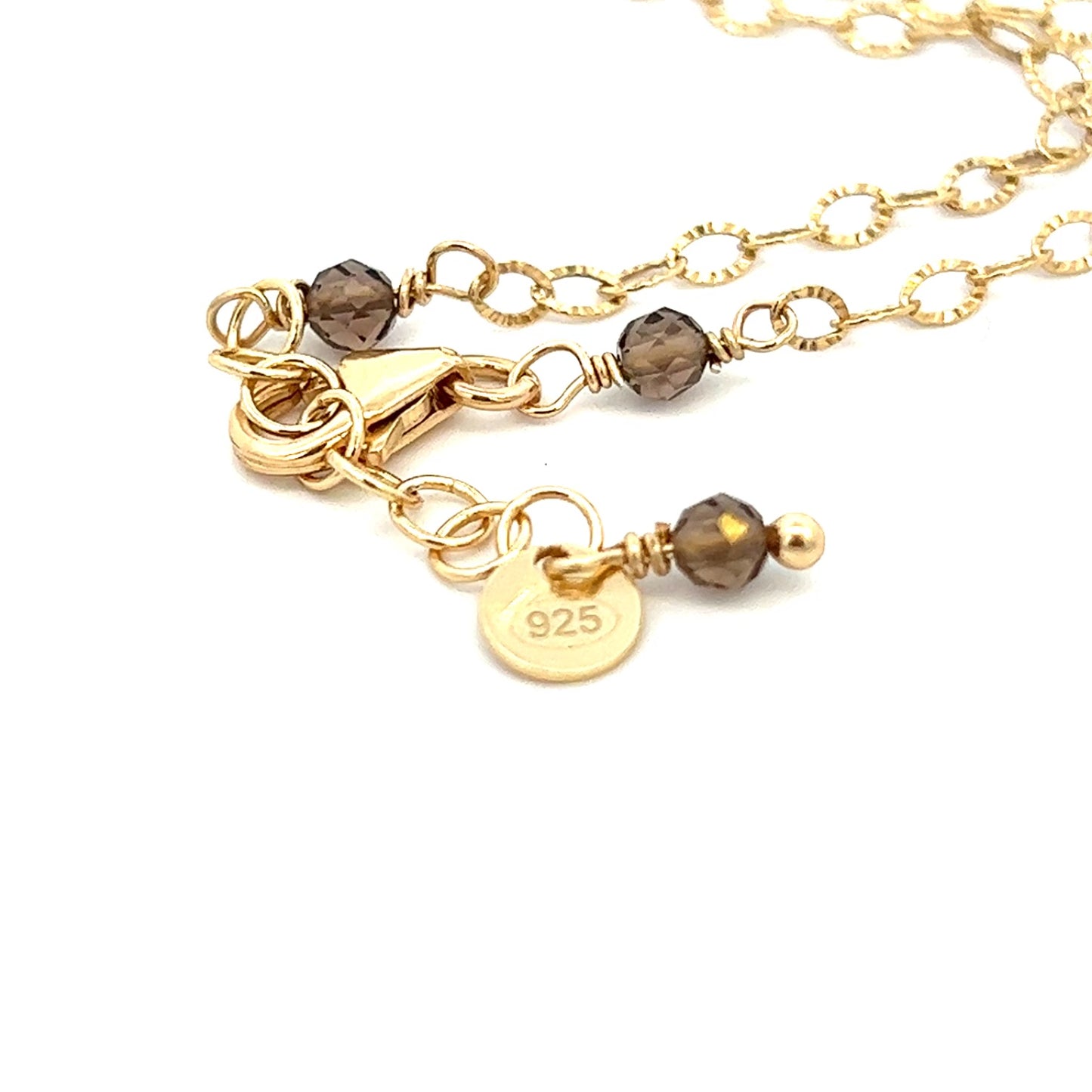 Italian Pink Opal with Smoky Quartz and Pearls Necklace