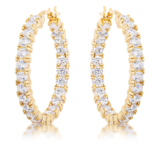 Inside Out Eternity Hoop Earrings Gold