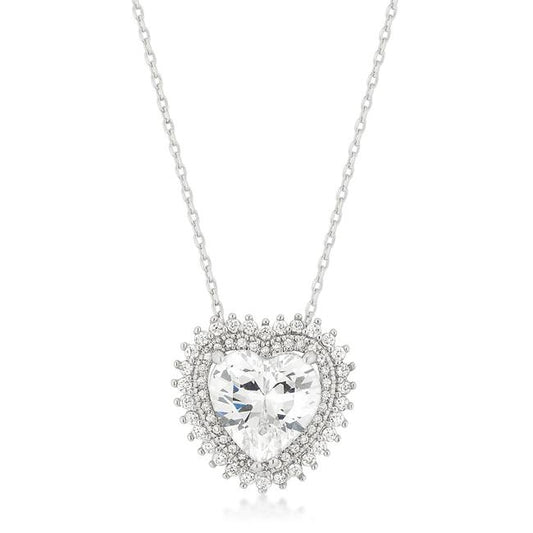 Halo Heart Pendant Necklace