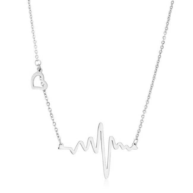 Stainless Steel Heartbeat Necklace