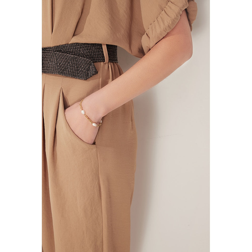 Freshwater Pearl Station Chain Bracelet