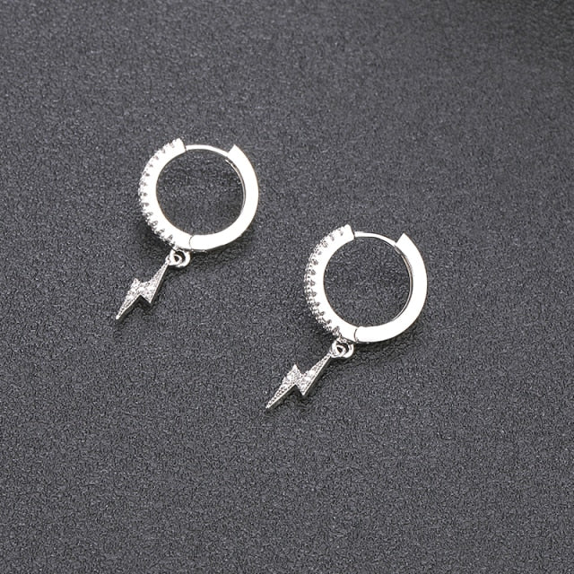 Mini Lightning Bolt Huggie Hoops Earrings