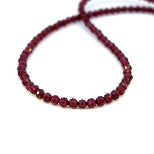 Berry red garnet necklace