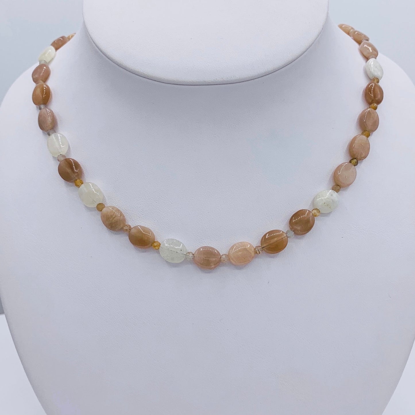Mixed Moonstone Necklace 14k GF Gold
