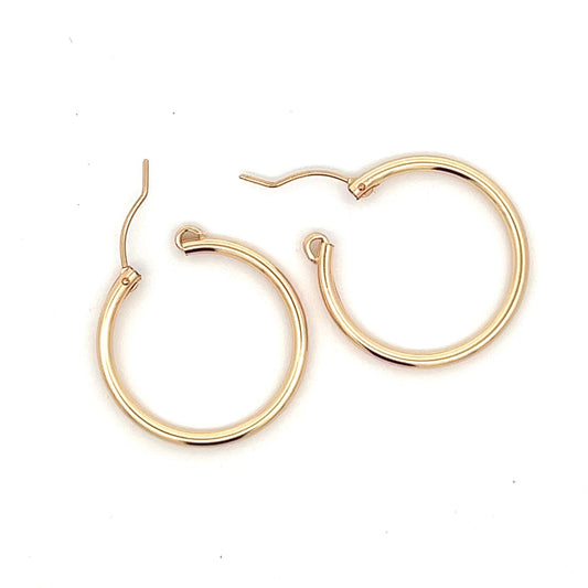 14k Gold Filled Hoop Earrings Medium Hoops