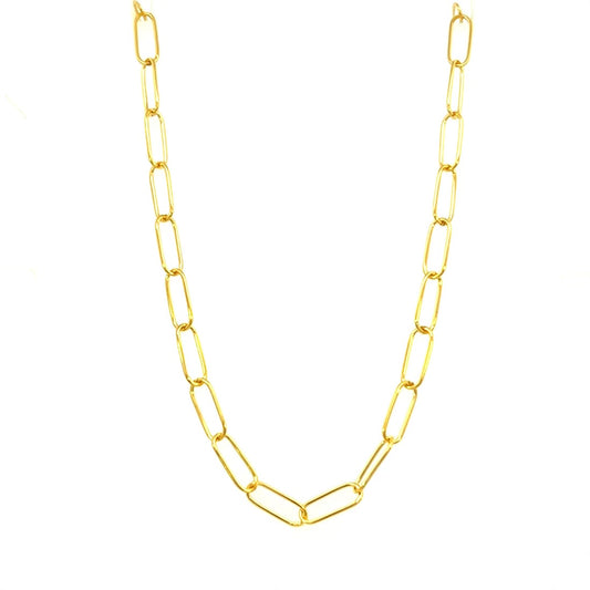 14k Gold Filled Paperclip Chain Necklace