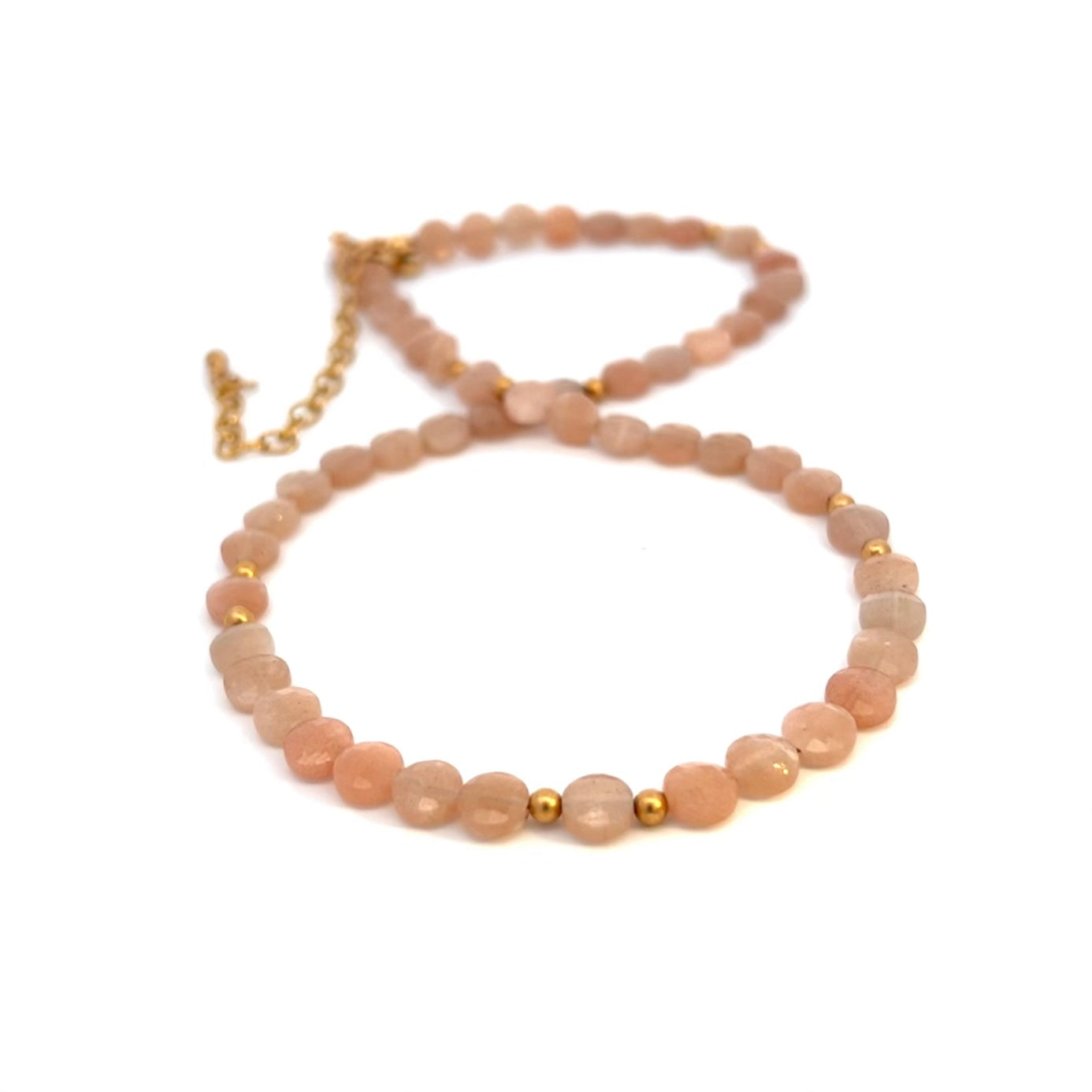 Peach Moonstone Wire Wrapped Necklace – Secret Crystal Garden