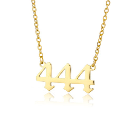 Dainty Lucky Angel 444 Necklace Gold
