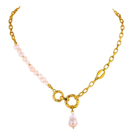 Asymmetric Natural Pearl Necklace
